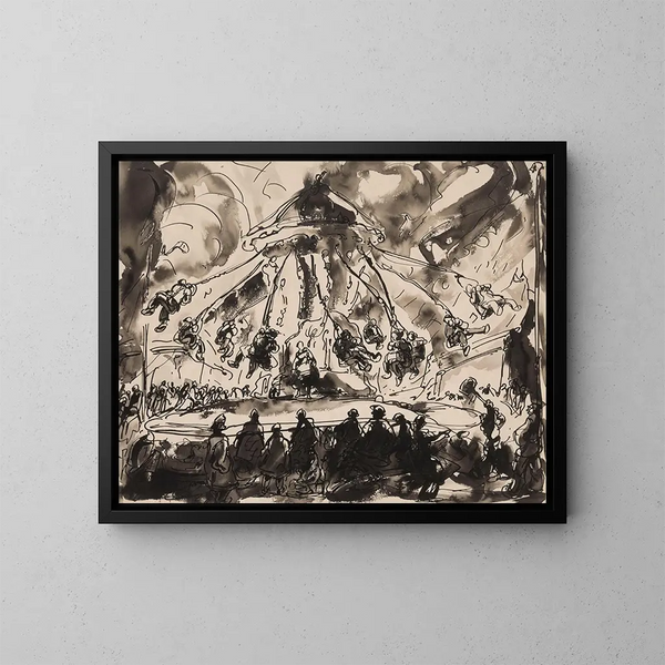 Karussell - Alfred Ost — gerahmtes Bild an der Wand