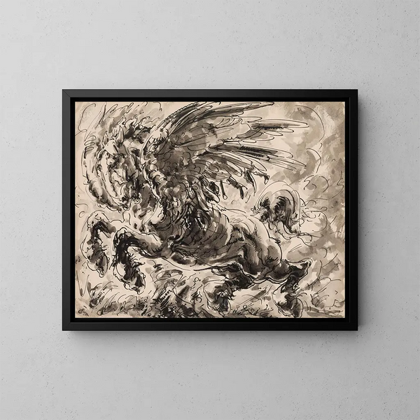 Pegasus - Alfred Ost — gerahmtes Bild an der Wand