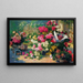 Cesti di fiori e vasi di fiori in un giardino - Alfred Petit — quadro incorniciato alla parete