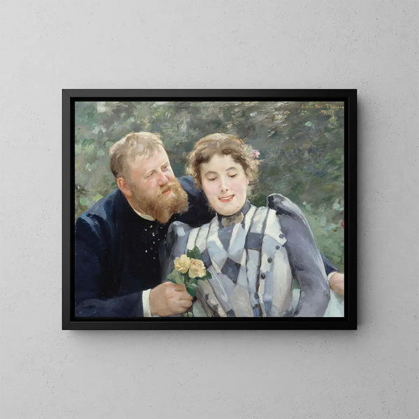 Portrait de Thaulow et sa femme - Alfred Philippe Roll — gerahmtes Bild an der Wand
