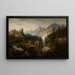 Smugglers in the Tatras Mountains - Alfred Schoupp — framed artwork on a wall
