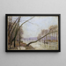 Ufer der Seine im Herbst - Alfred Sisley — gerahmtes Bild an der Wand