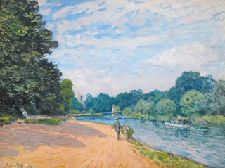 Alfred Sisley - La Tamise Avec Hampton Church.webp