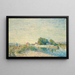 Der Staudamm des Loing-Kanals, Saint-Mammès - Alfred Sisley — gerahmtes Bild an der Wand