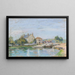 Häuser am Ufer der Gazonne - Alfred Sisley — gerahmtes Bild an der Wand