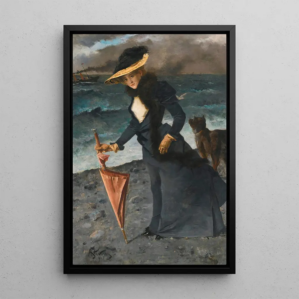 Riproduzione del dipinto Le coup de vent - Alfred Stevens