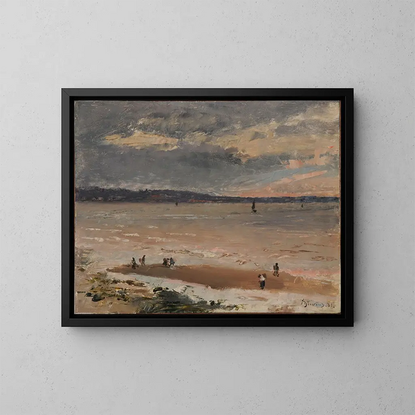 Meeres-Gemälde in Le Havre - Alfred Stevens — gerahmtes Bild an der Wand