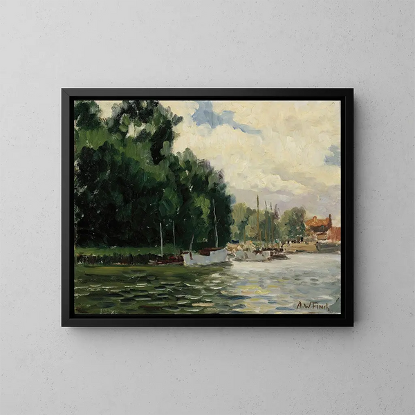 Thames in Richmond - Alfred William Finch — gerahmtes Bild an der Wand