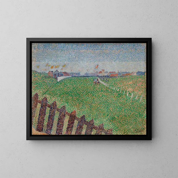L'hippodrome de Wellington sous la pluie à Ostende - Alfred William Finch — gerahmtes Bild an der Wand