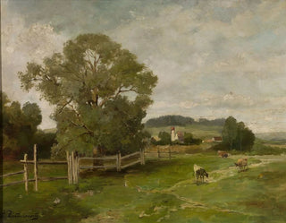 Alfred Zimmermann - Landscape with cows.webp