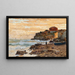 Fischerboot am Strand bei Sonnenuntergang - Alfred Zoff — gerahmtes Bild an der Wand