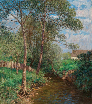 Alfred Zoff - A Sunny Landscape with Stream.webp