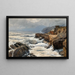 Riviera, brandende Wellen in Boccadasse - Alfred Zoff — gerahmtes Bild an der Wand