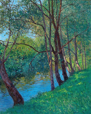 Alfred Zoff - The Stream in the Au on the Krems Lower Austria KremsDanube.webp