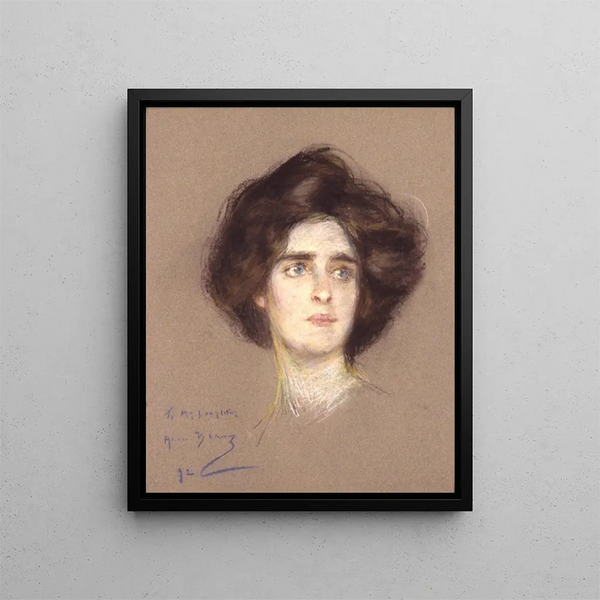 Laura Attentive - Alice Pike Barney — gerahmtes Bild an der Wand