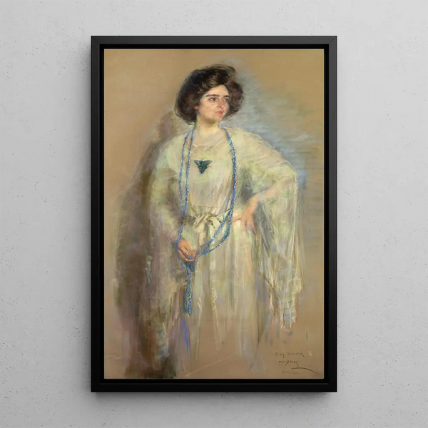 Laura in Weiß - Alice Pike Barney — gerahmtes Bild an der Wand