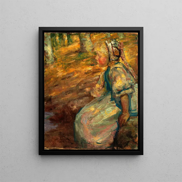 Ländliches Gemälde - Alice Pike Barney — gerahmtes Bild an der Wand