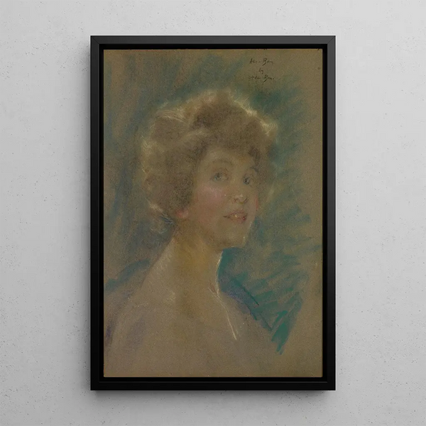 Autoritratto in tonalità chiare - Alice Pike Barney — quadro incorniciato alla parete