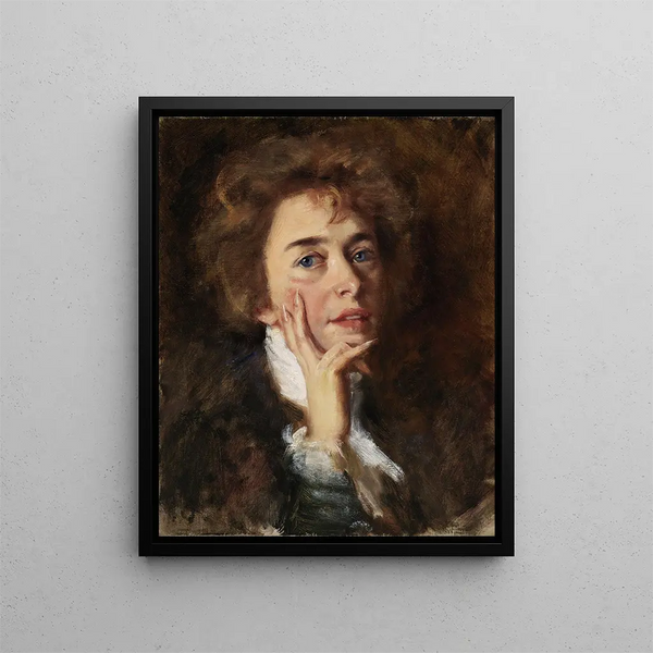 Autoritratto con pizzo - Alice Pike Barney — quadro incorniciato alla parete