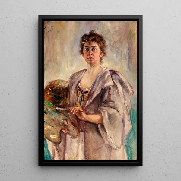 Autoritratto in abito di pittura - Alice Pike Barney — quadro incorniciato alla parete