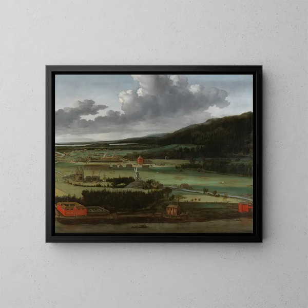 Fonderie de canons Hendrik Trips à Julitabruk, Suède - Allaert van Everdingen — gerahmtes Bild an der Wand