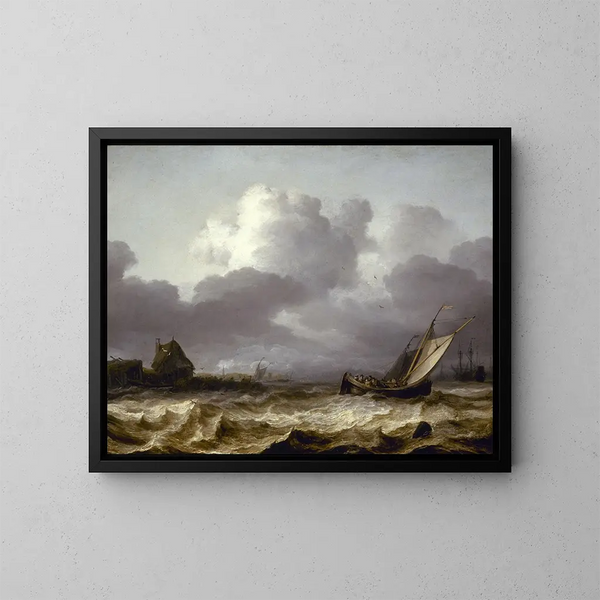 L'orage - Allaert van Everdingen — quadro incorniciato alla parete