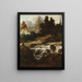 Paesaggio con una cascata - Allaert van Everdingen — quadro incorniciato alla parete
