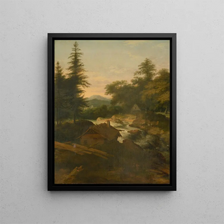 Allaert van Everdingen - River Landscape With Cottage.webp