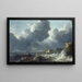 Mer tempestosa - Allaert van Everdingen — quadro incorniciato alla parete