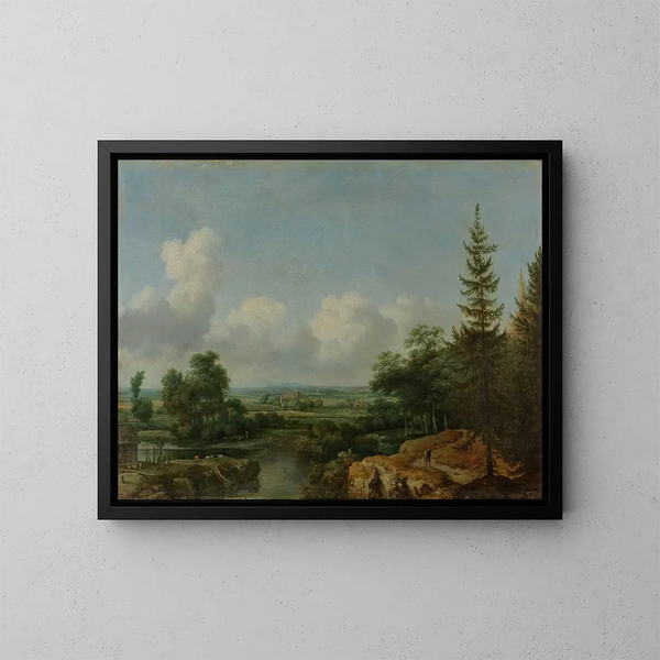 Landschaft Schwedisch - Allaert van Everdingen — gerahmtes Bild an der Wand