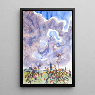 Allen Tucker - Watercolor No 31 Landscape With Clouds.webp