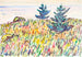 Aquarell Nr. 35 Feld mit zwei Kiefern - Allen Tucker — Ansicht des Kunstwerks