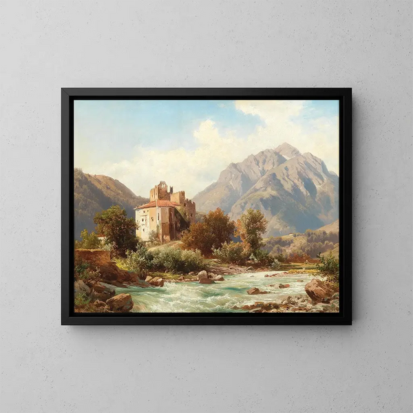 Château de Forst sur l'Adige près de Merano - Alois Kirnig — gerahmtes Bild an der Wand