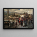 "Au pont latin à Sarajevo, scène de marché en Herzégovine" by Alois Schönn — framed artwork on a wall