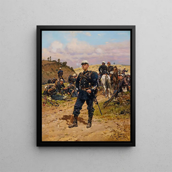 Sergent - Major de chasseurs à pied - Alphonse Marie de Neuville — gerahmtes Bild an der Wand