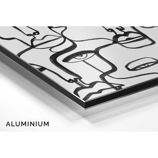 Black and white decorative panel - Intertwined Gazes