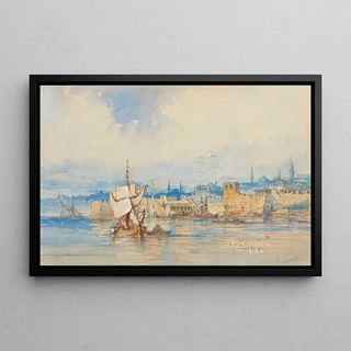 Amadeo Preziosi - Fishing boats on the Sea of Marmara at Kumkapi Istanbul.webp