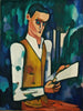Maske aus Stahl - Amadeo de Souza-Cardoso — Ansicht des Kunstwerks