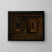 Interno di Haslemo a Setesdal - Amaldus Nielsen — quadro incorniciato alla parete