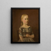 Ritratto della cugina dell'artista, Signora Caterine Kamstrup, 12 anni - Amaldus Nielsen — quadro incorniciato alla parete