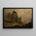 Paesaggio boscoso nella nebbia - Amaldus Nielsen — quadro incorniciato alla parete