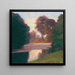 Ambiance du soir au ruisseau - Julius Exter — framed artwork on a wall