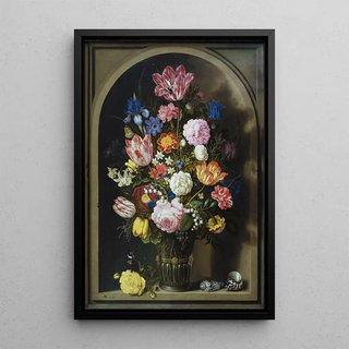 Ambrosius Bosschaert the Elder - Bouquet Of Flowers In A Stone Niche.webp