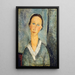 Girl in Sailor Blouse - Amedeo Modigliani — framed artwork on a wall