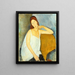 Jeanne Hébuterne - Amedeo Modigliani — framed artwork on a wall