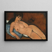 Nu sur un cuscino blu - Amedeo Modigliani — quadro incorniciato alla parete