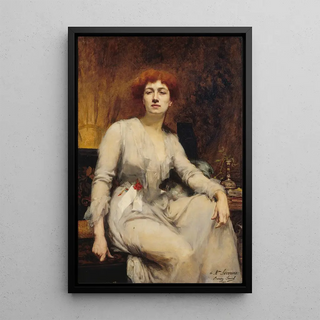 Séverine Caroline Rémy épouse Guebhard 1855-1929 detta stampa d'arte giornalista socialista - Amélie Beaury-Saurel — quadro incorniciato alla parete
