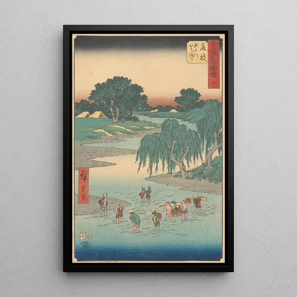 Fujieda - Andō Hiroshige — gerahmtes Bild an der Wand