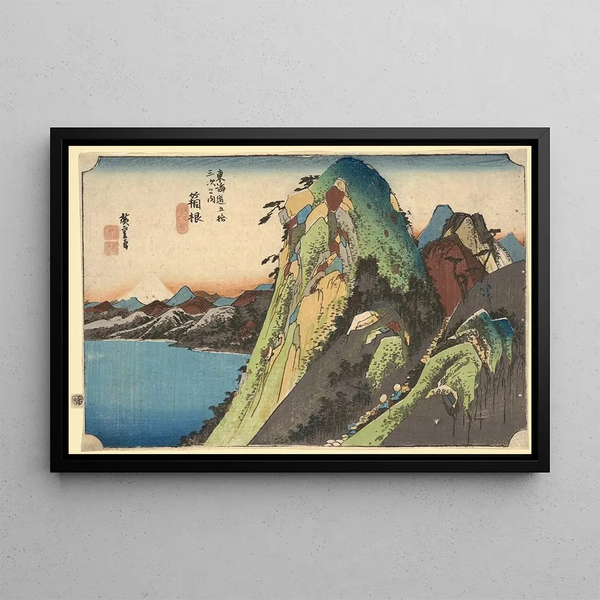 Hakone, il lago Kosui - Andō Hiroshige — quadro incorniciato alla parete