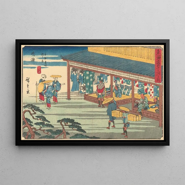 Narumi - Andō Hiroshige — gerahmtes Bild an der Wand
